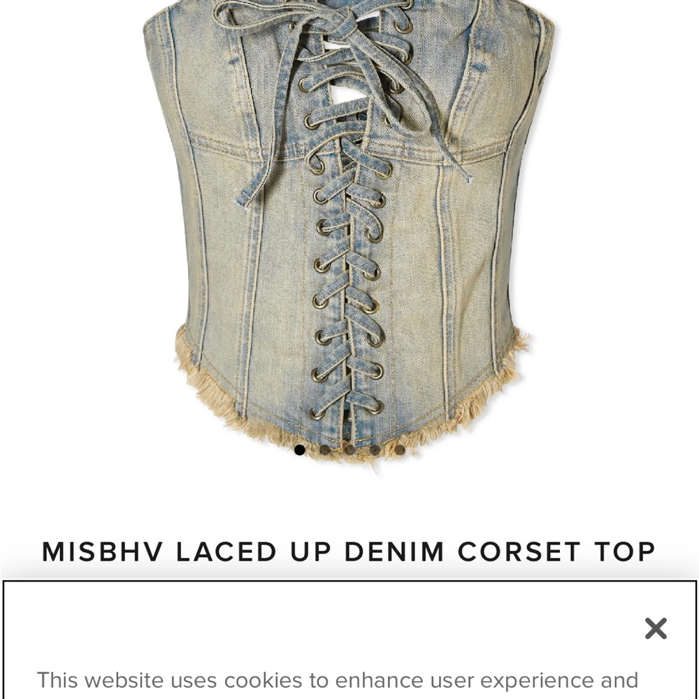 MISBHV Denim Corset Crop Top
